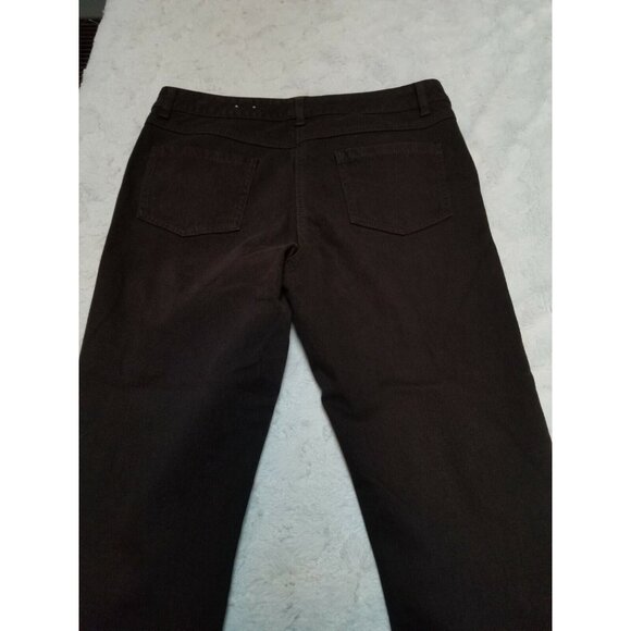 J. McLaughlin Womens Straight Jeans 5-Pockets Studded Mid-Rise Brown Size 10 - Picture 2 of 8